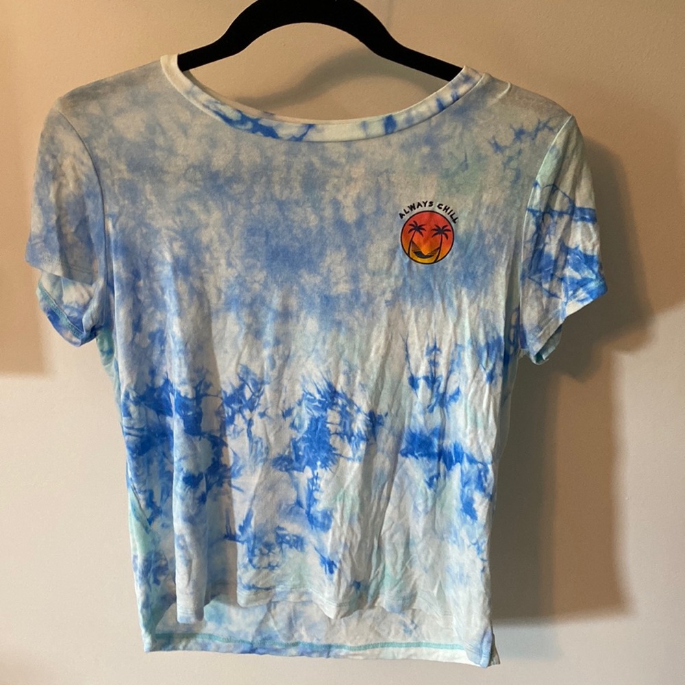 Blue tie dye shirt